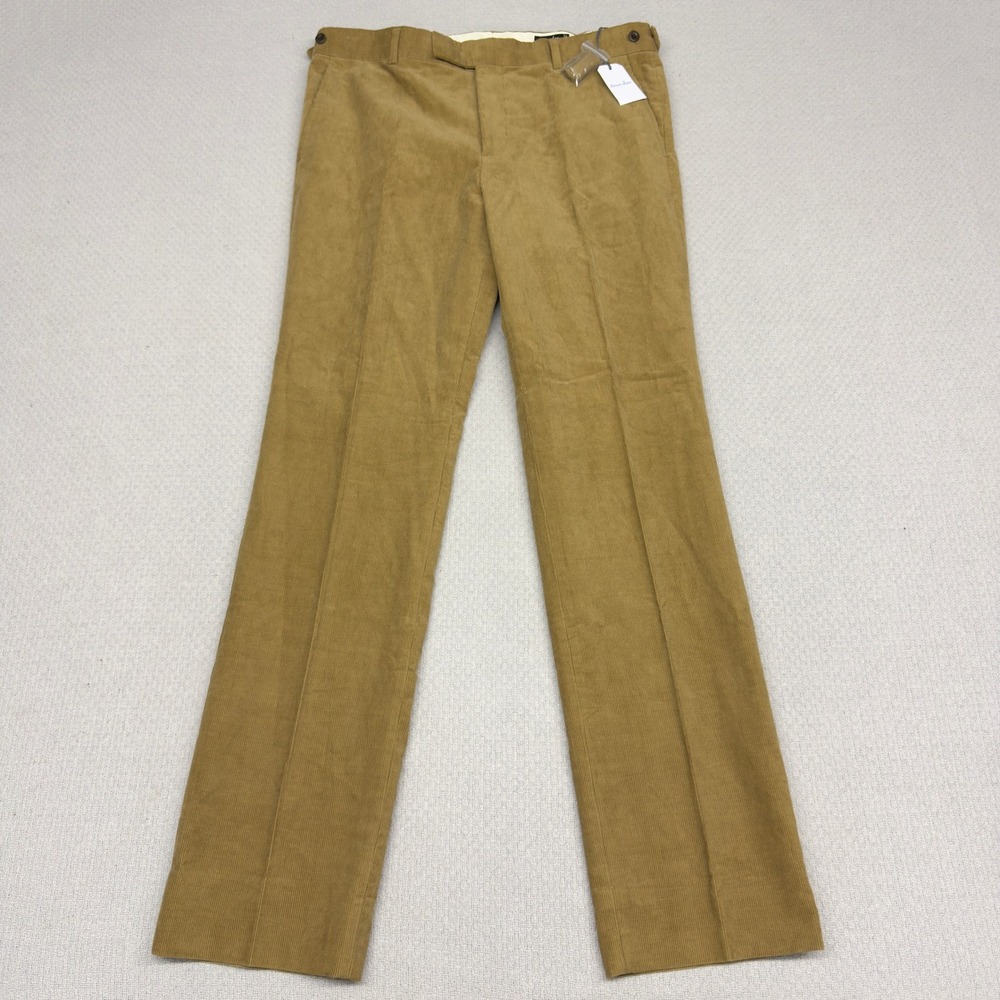 New Steven Alan Oliver Pant Sienna Corduroy Mens 36 Brown Straight Fit Retro